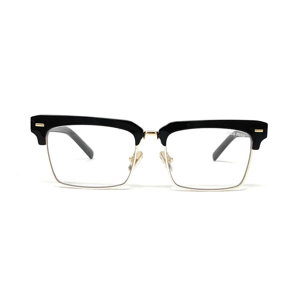 MIU MIU MU 10ZS 1AB-08N Black Square Eyewear Clear Blue-Light Lenses 54-17-140